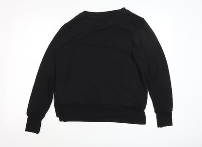 Back view of Mondetta Women's Black Long Sleeve Basic Top - S