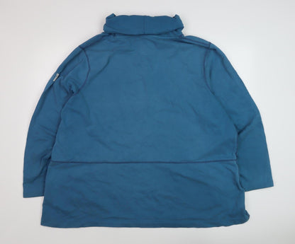 Lazy Womens Jacks Blue Sweatshirt, Cowl Neck Size 10,