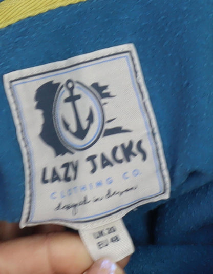 Lazy Womens Jacks Blue Sweatshirt, Cowl Neck Size 10,