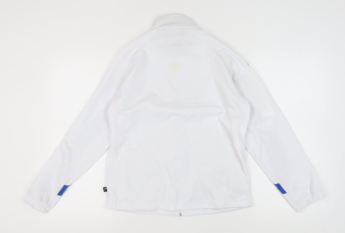Head Men's White Full Zip Jacket, Size S, Logo Accents