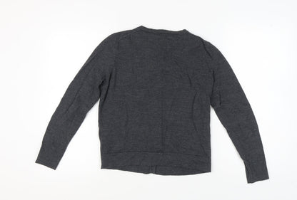 Tommy Hilfiger Womens Grey Wool Cardigan M