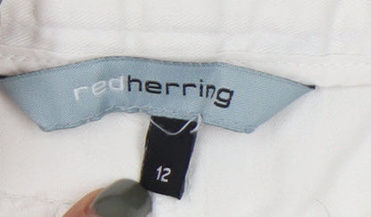 Close-up detail of Red Herring Women's White Trousers, size 12