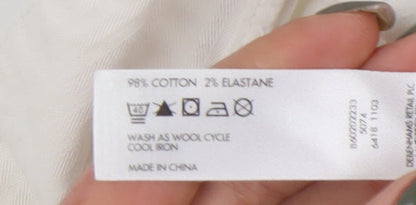 Brand and care label for Red Herring Women's White Trousers, size 12