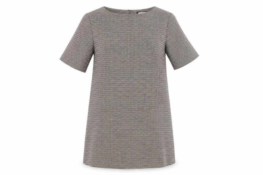Zara Woman Houndstooth Shift Dress, M, Multicoloured
