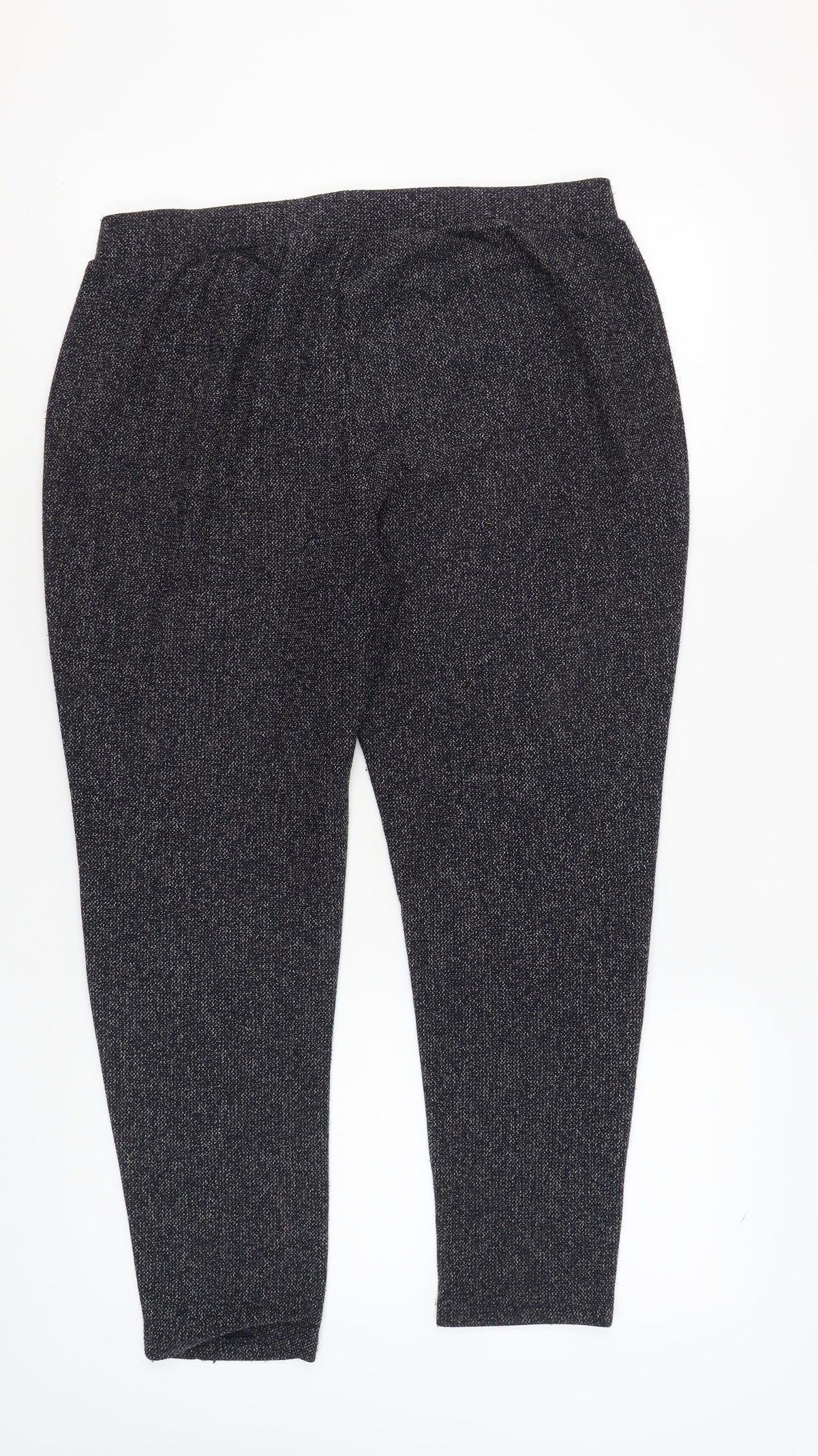 Warehouse Women's Black Cropped Tapered Trousers - Size 16