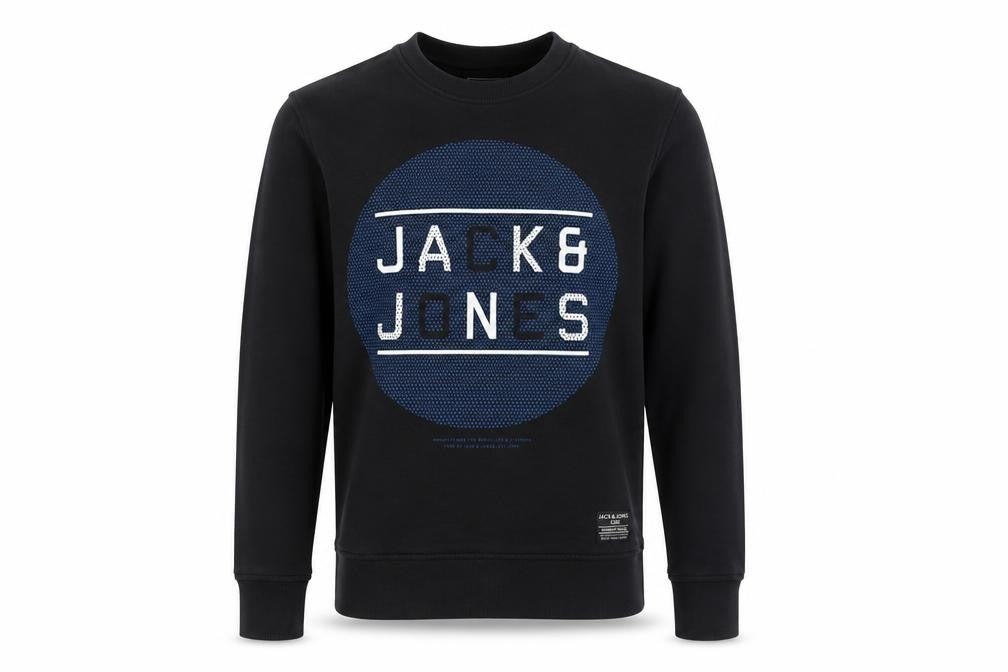 Jack & Jones Men's Black Graphic Sweatshirt S