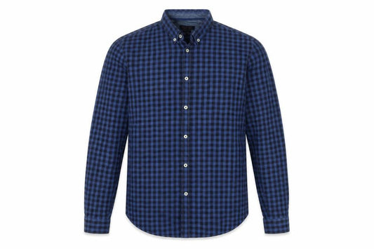 Zara Men's Blue Slim Fit Check Shirt - Medium