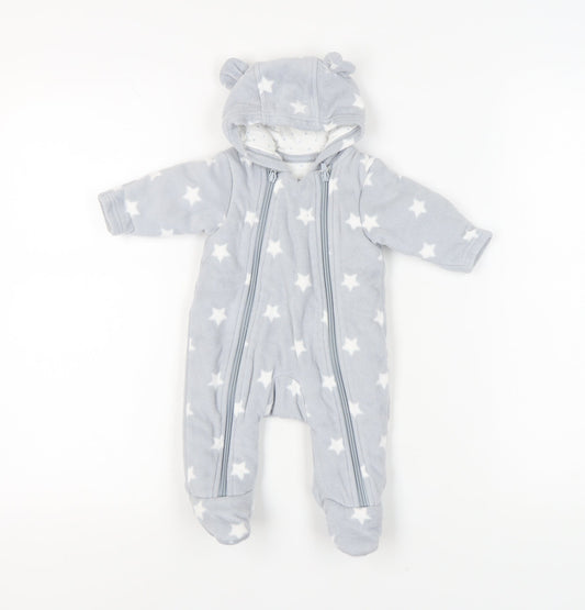 Marks and Spencer Grey Star Snowsuit for Newborns