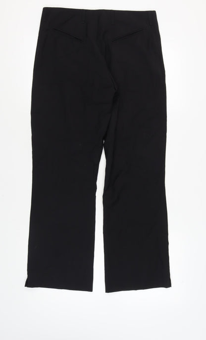 William Hunt Black Wool Trousers for Men Size 38