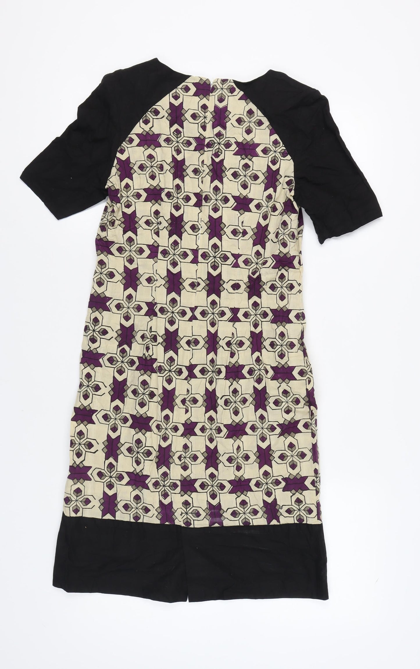 People Tree Women's Multicoloured Geometric Shift Dress Size 12