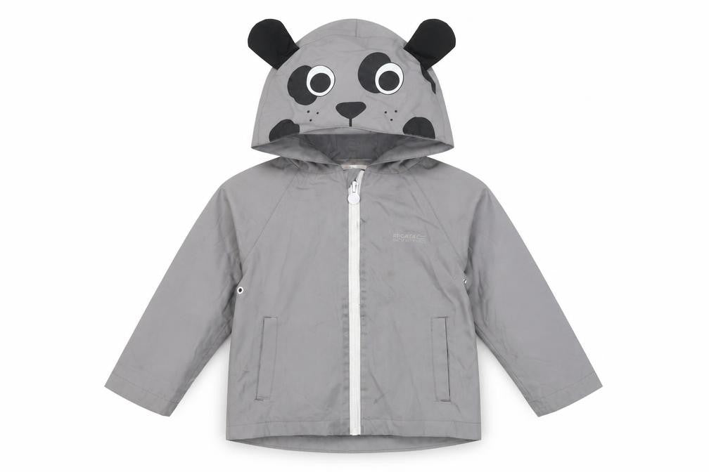 Regatta Boys Grey Hooded Rain Coat 4 Years