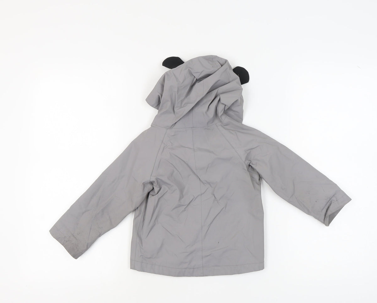 Regatta Boys Grey Hooded Rain Coat 4 Years