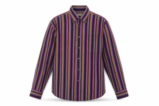 Bar Harbour Men's Multicoloured Striped Shirt, Size L, Casual