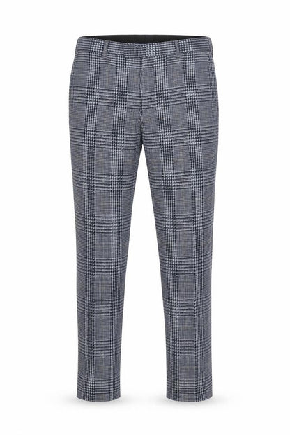 Moss 1851 Men's Multicoloured Check Trousers 36