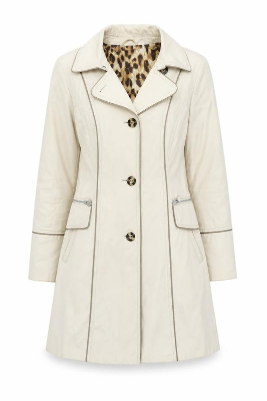 Dawn Levy Women's Beige Trench Coat Size 8