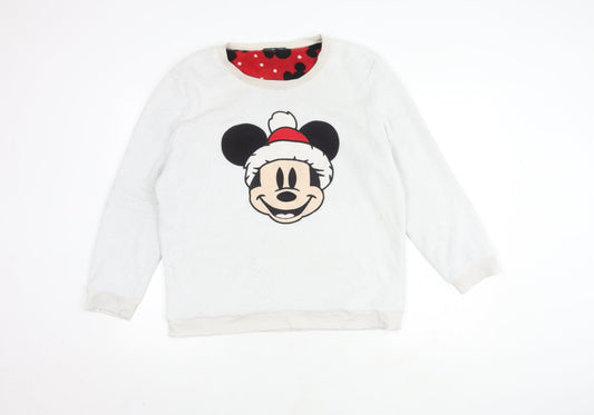 Disney Women’s Mickey Mouse White Pyjama Top Size 18-20