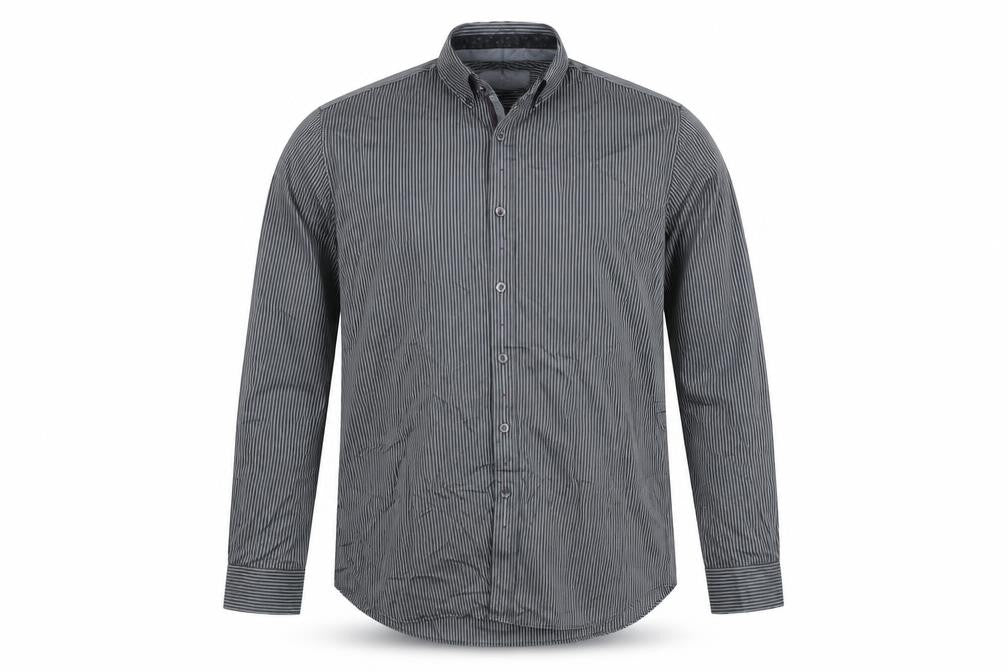 Jeff Banks Men's XL Black Striped Casual Shirt
