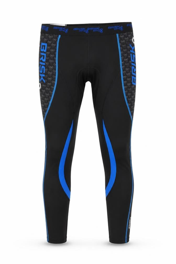 Brisk Bike Men's XL Black Compression Leggings