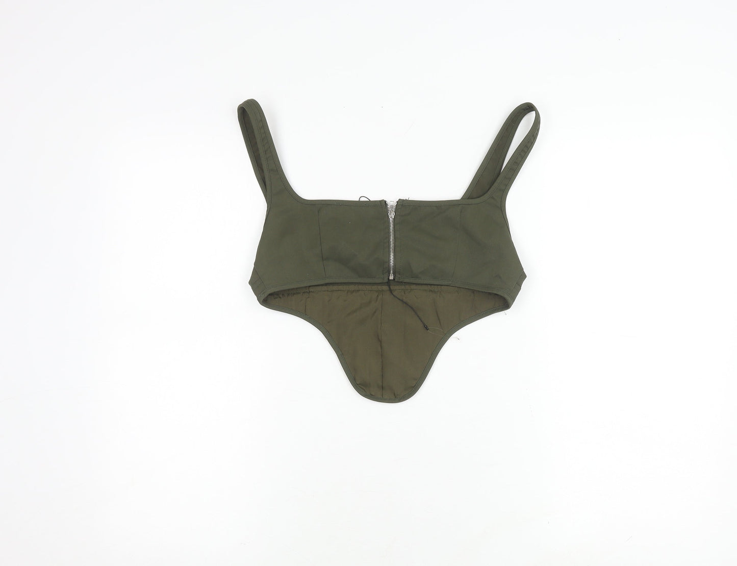 PrettyLittleThing Women's Green Camisole Crop Top UK 8