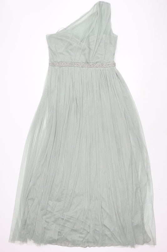Anaya Women’s Green Formal Long Off the Shoulder Dress