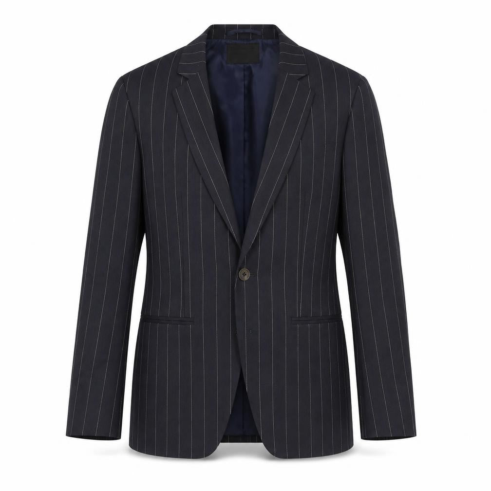 ASOS Men's Blue Striped Blazer - Size 34, Regular Fit