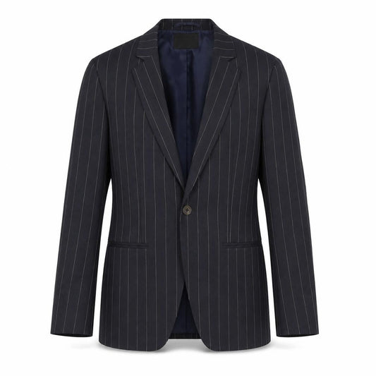 ASOS Men's Blue Striped Blazer - Size 34, Regular Fit