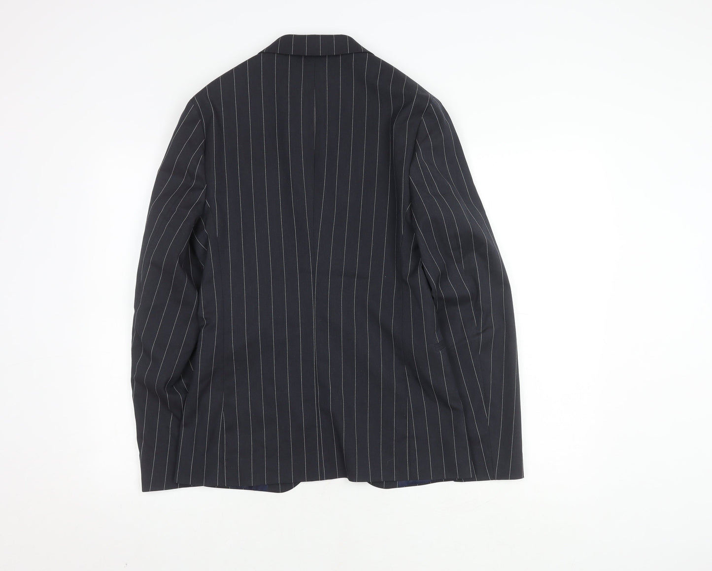 ASOS Men's Blue Striped Blazer - Size 34, Regular Fit