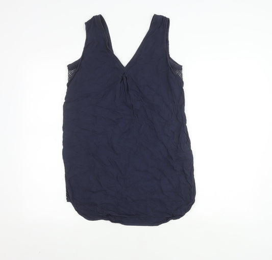 Warehouse Women's Blue Viscose Sleeveless Top Size 10