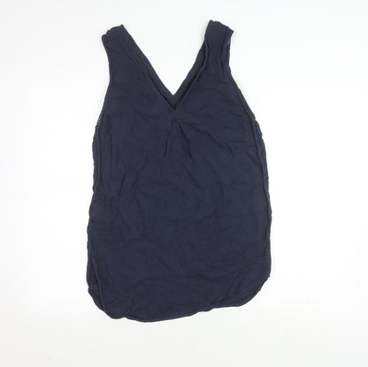 Warehouse Women's Blue Viscose Sleeveless Top Size 10