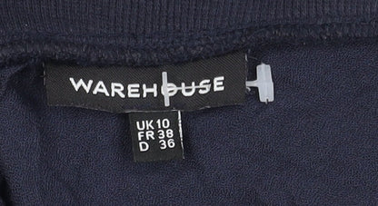 Warehouse Women's Blue Viscose Sleeveless Top Size 10