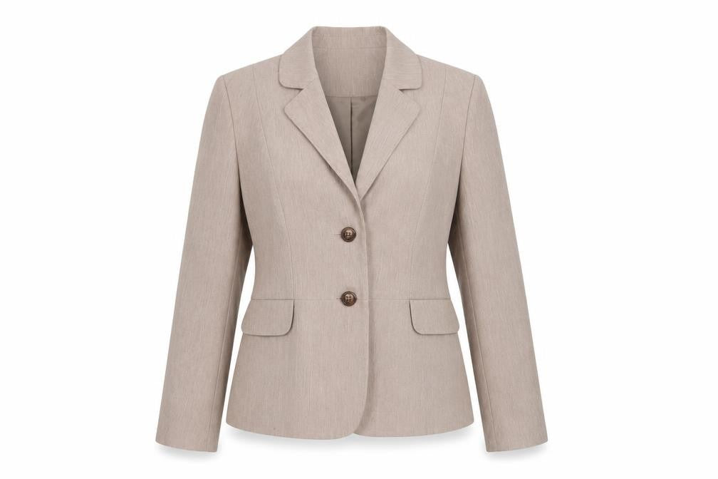 BHS Women's Beige Regular Fit Suit Jacket