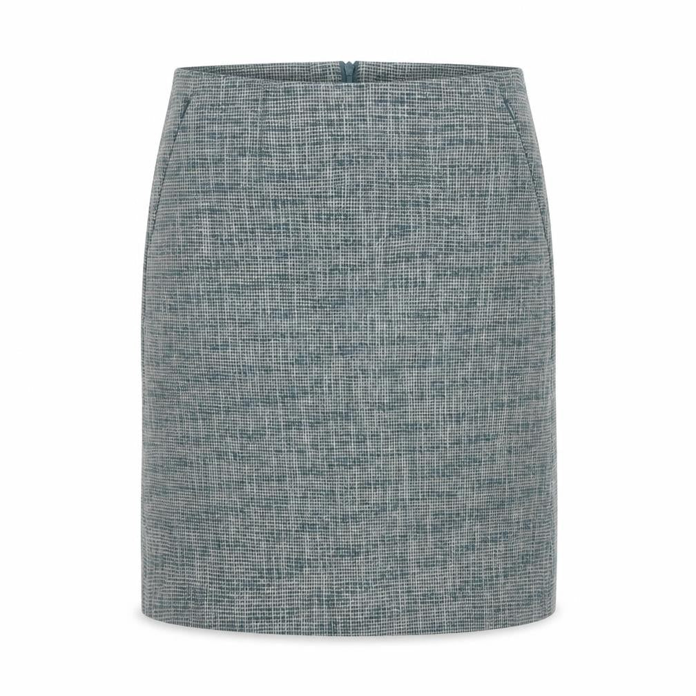 Collection by Lackrox Women's Blue Check Pencil Skirt, Size 6