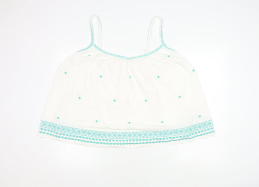 Marks and Spencer Women Ivory Embroidered Camisole Size 20