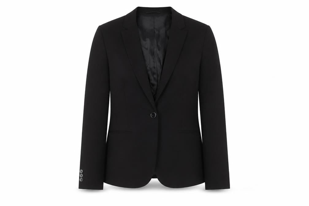 H&M Women's Black Suit Jacket, Size 14, Single-Breasted