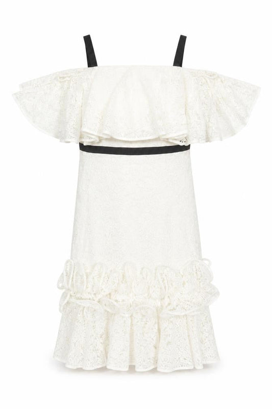 V by Very Women's Ivory Off Shoulder Party Dress Size 14