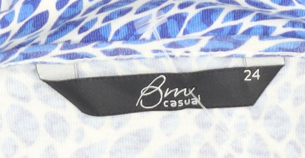 Bmx Casual Women's Blue Geometric Blouse Size 24