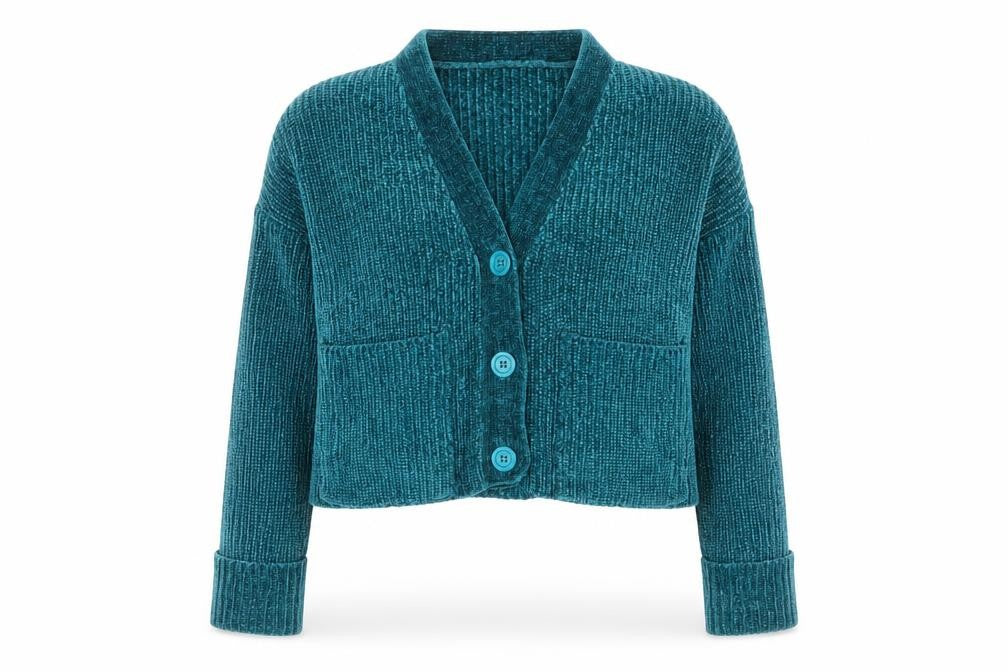 QED London Women's Blue Cardigan - Size M
