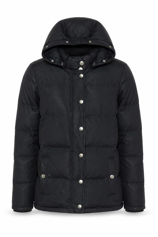 Gap Men's Black Hooded Puffer Jacket, Size S, Casual Winter Wear