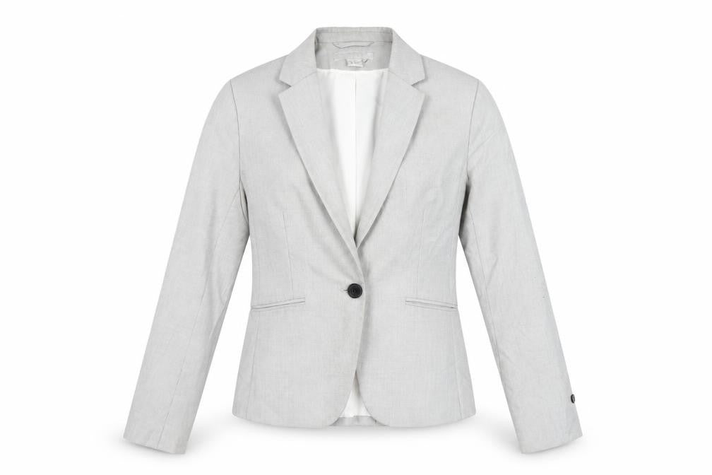 H&M Women's Grey Blazer, Size 6, Slim Fit, Business