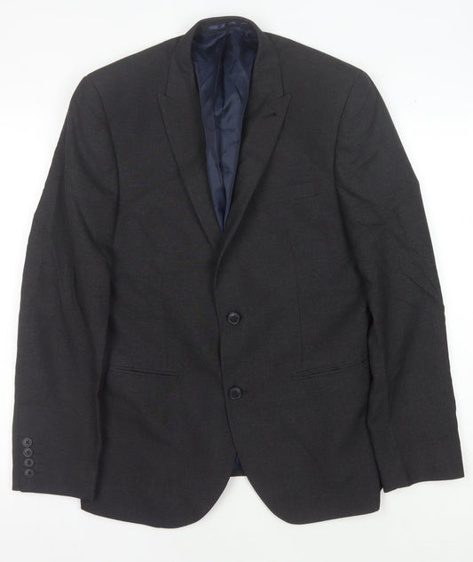Next Men's Black Regular Fit Blazer 40R