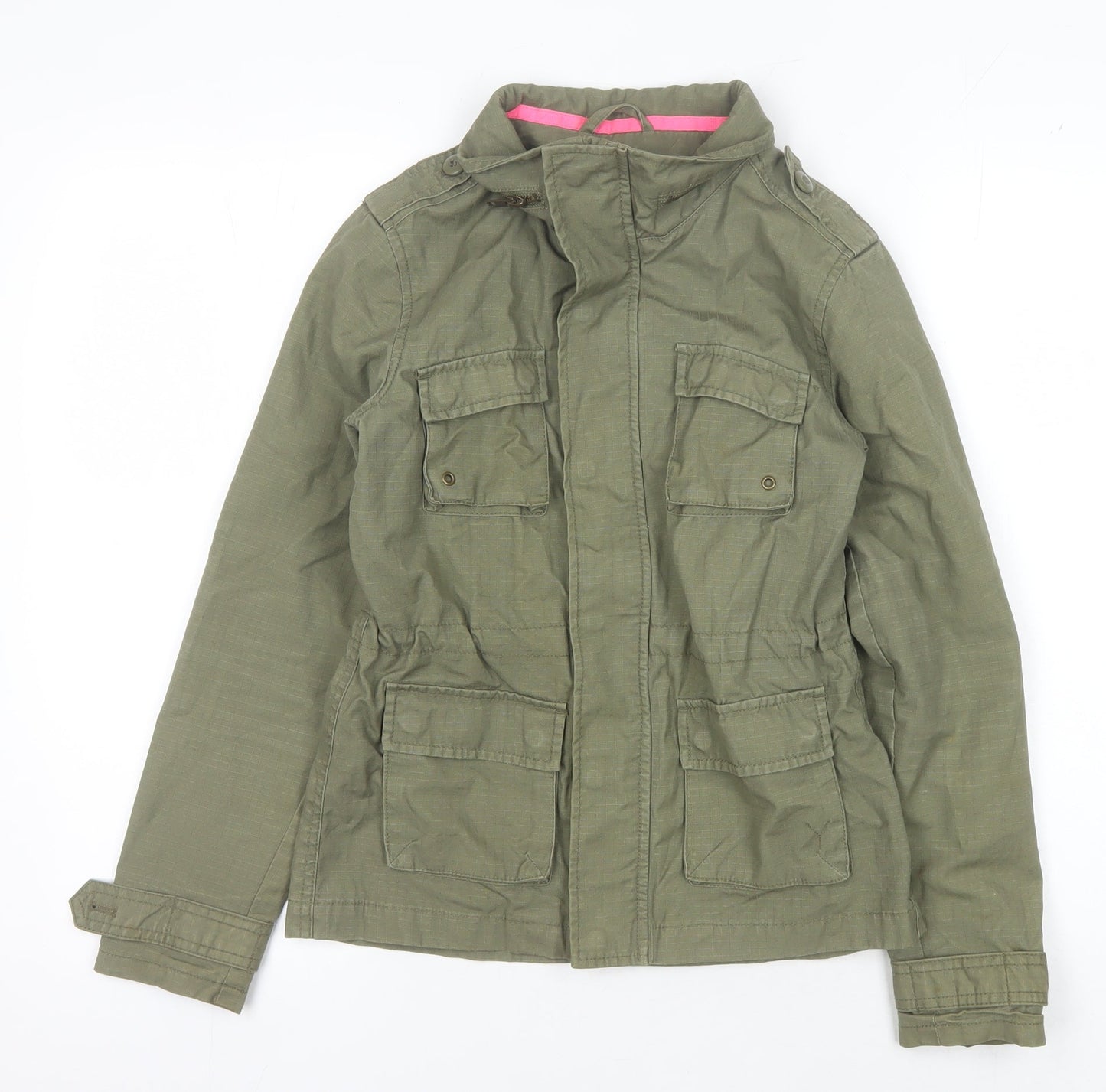H&M Girls Green Military Jacket 10-11 Years