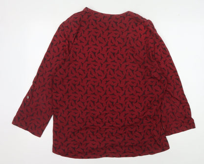 Back view of Originals Red Women's Button-Up Top, size 20