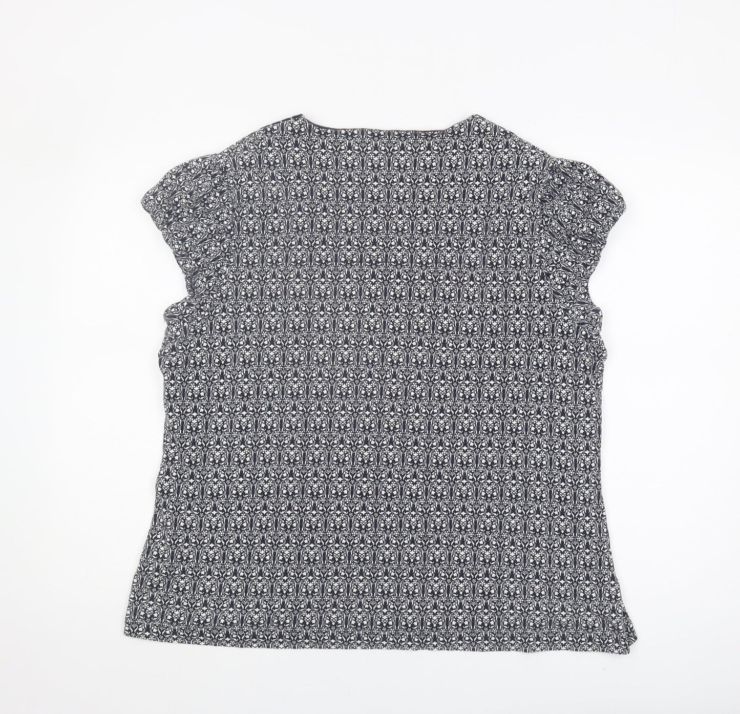 Dash Women's Black Geometric Sleeveless Square Neck Top