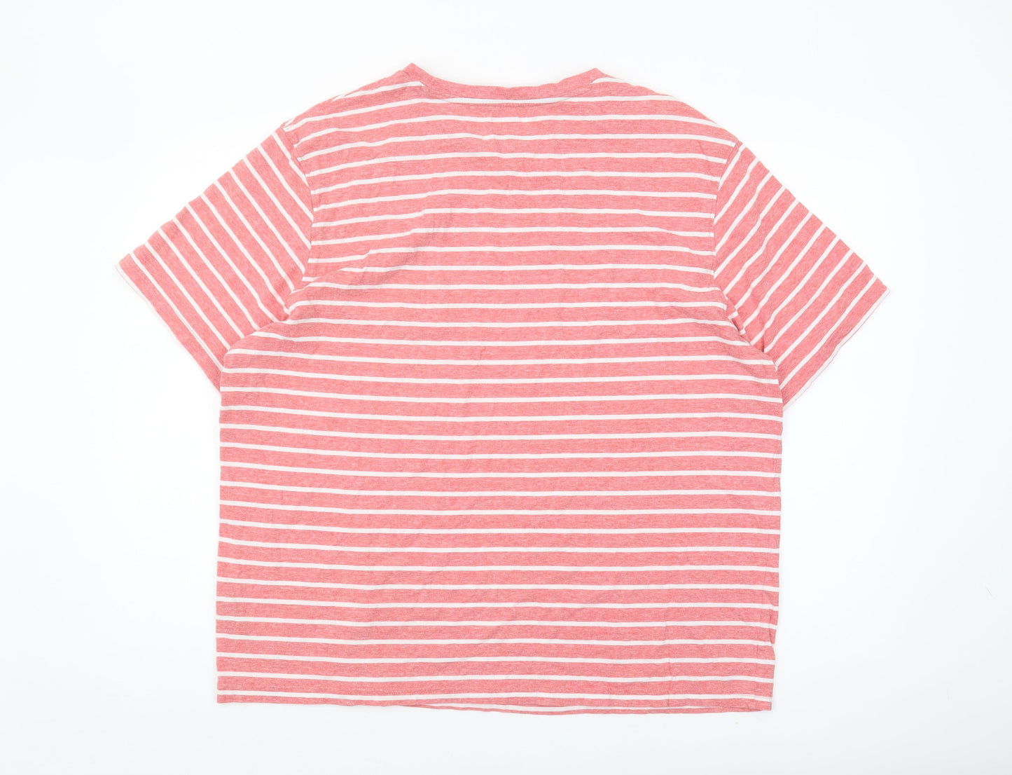 Marks and Spencer Women’s Pink Striped T-Shirt XL