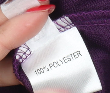 Saloos Collection Women's Purple 3/4 Sleeve Top XL