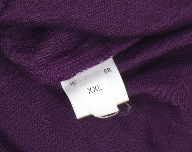 Saloos Collection Women's Purple 3/4 Sleeve Top XL