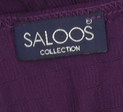 Saloos Collection Women's Purple 3/4 Sleeve Top XL