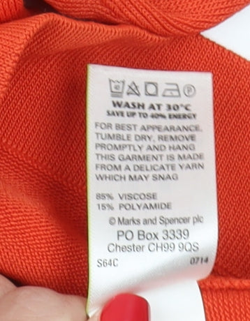 Marks & Spencer Women's Orange Pullover Jumper