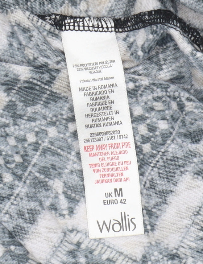 Wallis Women's Geometric Blouse Black Size M
