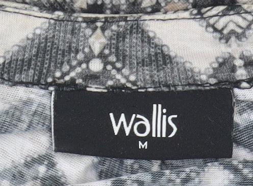 Wallis Women's Geometric Blouse Black Size M